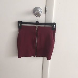 zip up mini skirt